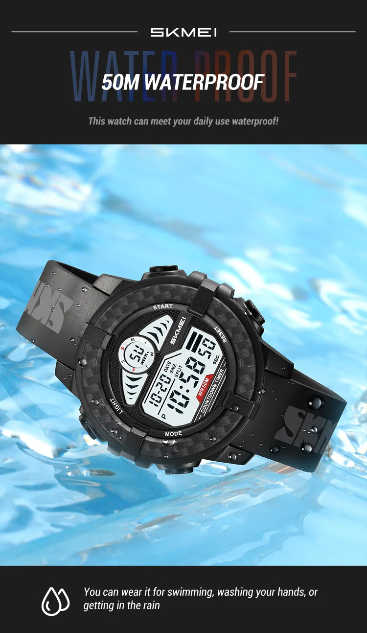 SKMEI Camouflage Chrono Digital Sport Electronic Watches For Men Women Fashion 5Bar Waterproof Stopwatch Wristwatch Reloj Hombre