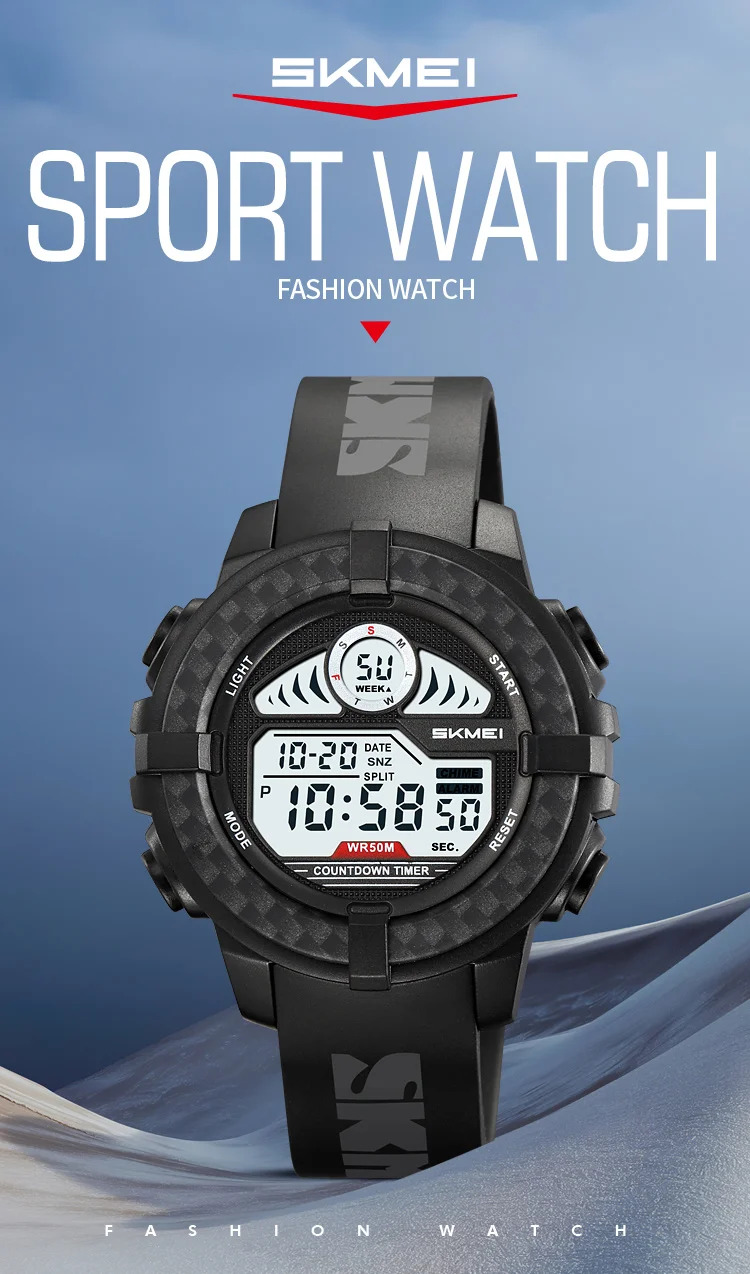 SKMEI Camouflage Chrono Digital Sport Electronic Watches For Men Women Fashion 5Bar Waterproof Stopwatch Wristwatch Reloj Hombre
