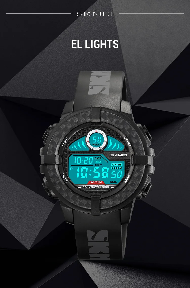 SKMEI Camouflage Chrono Digital Sport Electronic Watches For Men Women Fashion 5Bar Waterproof Stopwatch Wristwatch Reloj Hombre