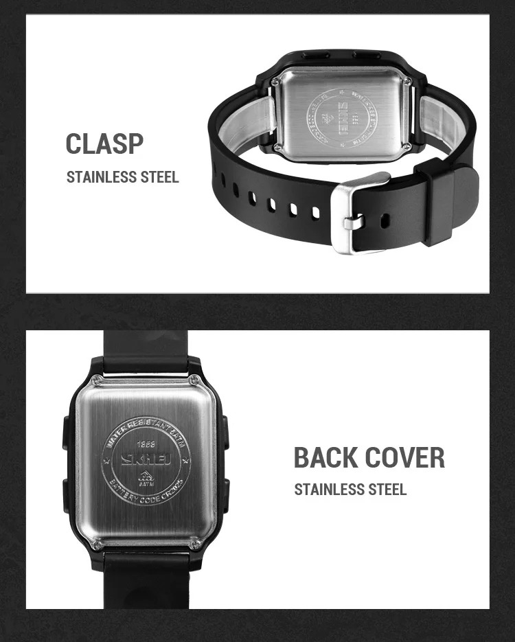 SKMEI Outdoor Countdown Sports Digital Watches For Men Women 5Bar Waterproof Calendar Male Electronic Wristwatches Reloj Hombre