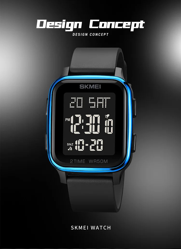 SKMEI Outdoor Countdown Sports Digital Watches For Men Women 5Bar Waterproof Calendar Male Electronic Wristwatches Reloj Hombre