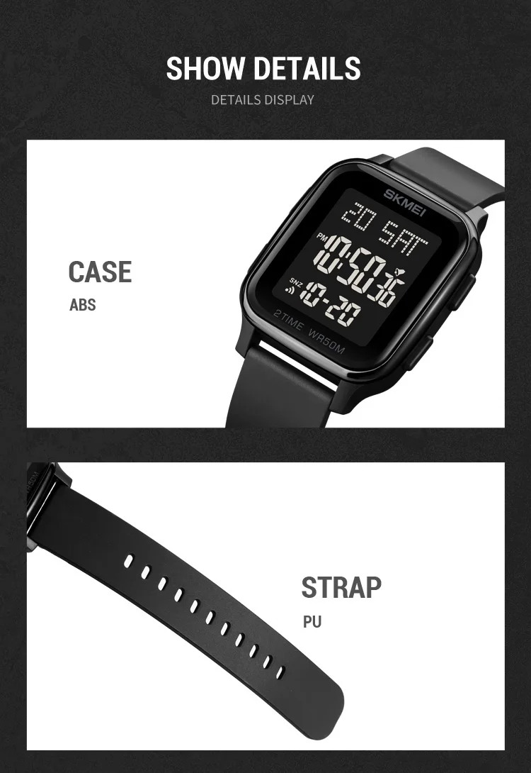 SKMEI Outdoor Countdown Sports Digital Watches For Men Women 5Bar Waterproof Calendar Male Electronic Wristwatches Reloj Hombre