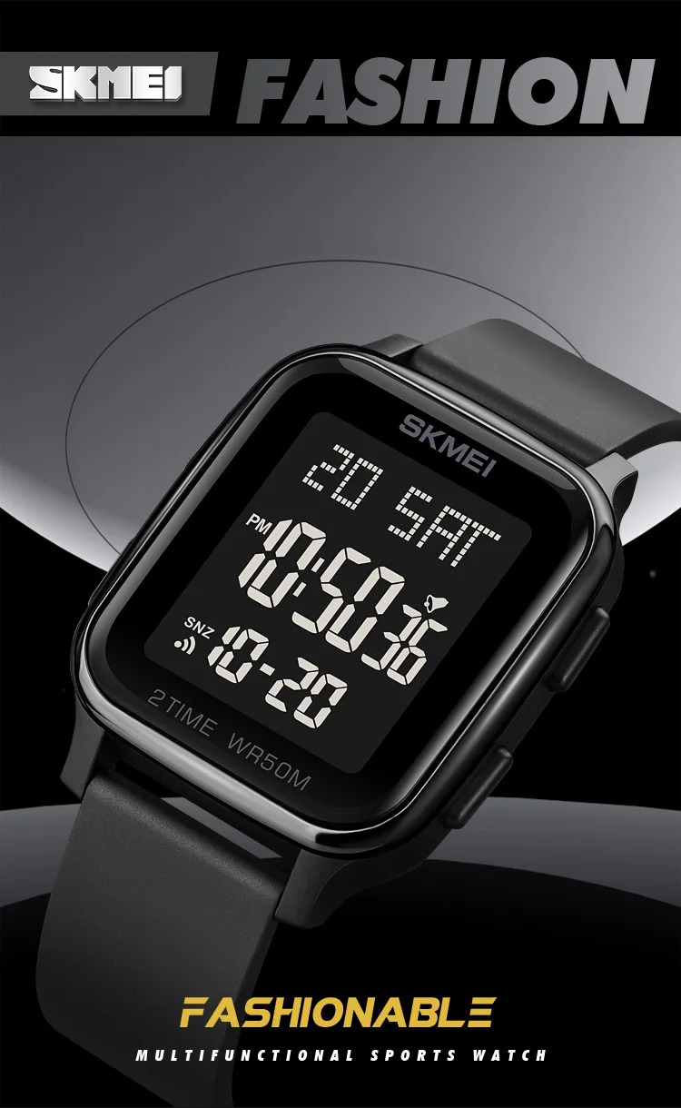 SKMEI Outdoor Countdown Sports Digital Watches For Men Women 5Bar Waterproof Calendar Male Electronic Wristwatches Reloj Hombre