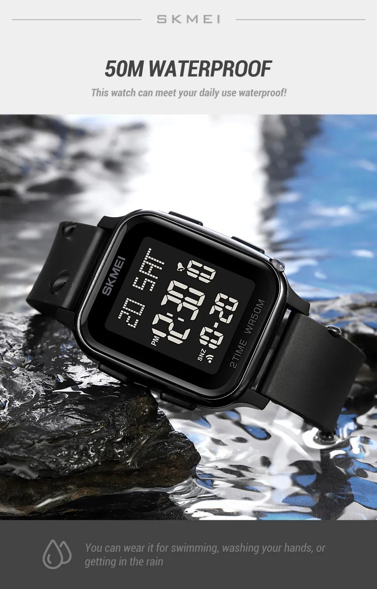 SKMEI Outdoor Countdown Sports Digital Watches For Men Women 5Bar Waterproof Calendar Male Electronic Wristwatches Reloj Hombre