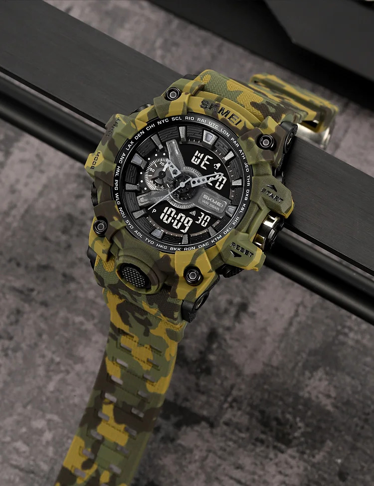 SKMEI Large Dial Double Display Digital Electronic Watch Outdoor Watches For Men Waterproof Quartz Wristwatch Relógios Masculino