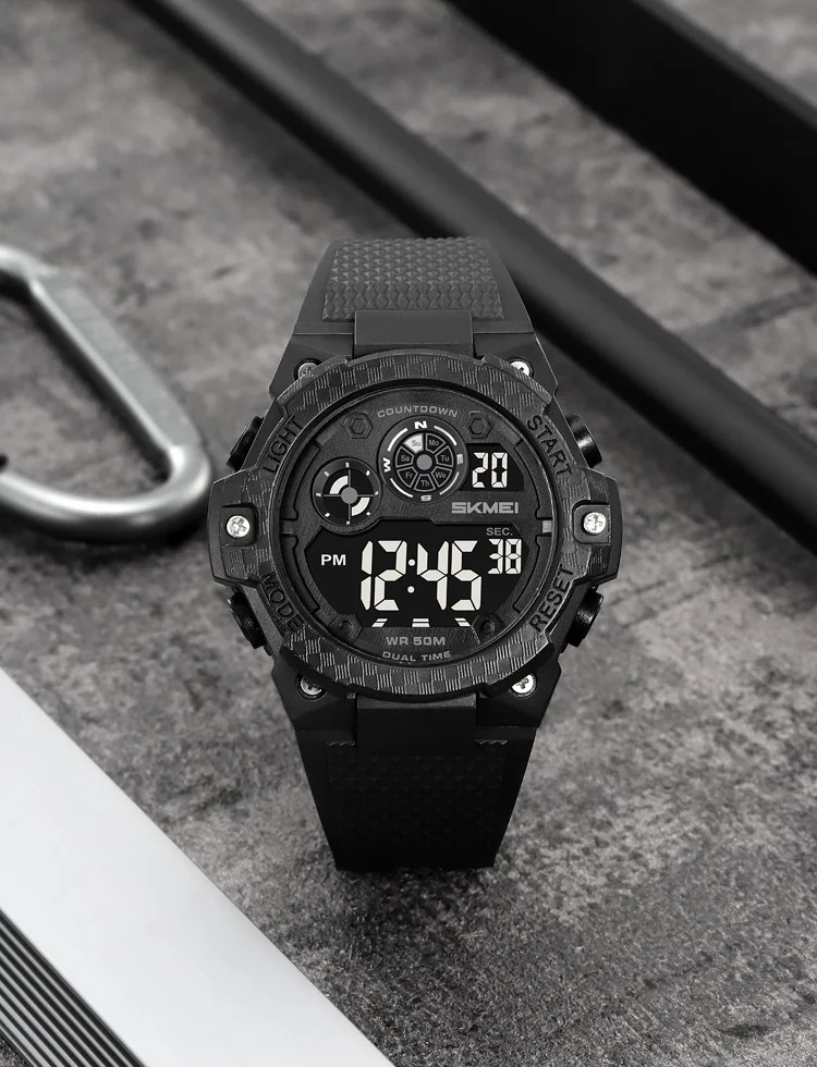 SKMEI Military Digital Sports Electronic Watches For Men Fashion 5Bar Waterproof Outdoor Stopwatch Clock Wristwatch Reloj Hombre