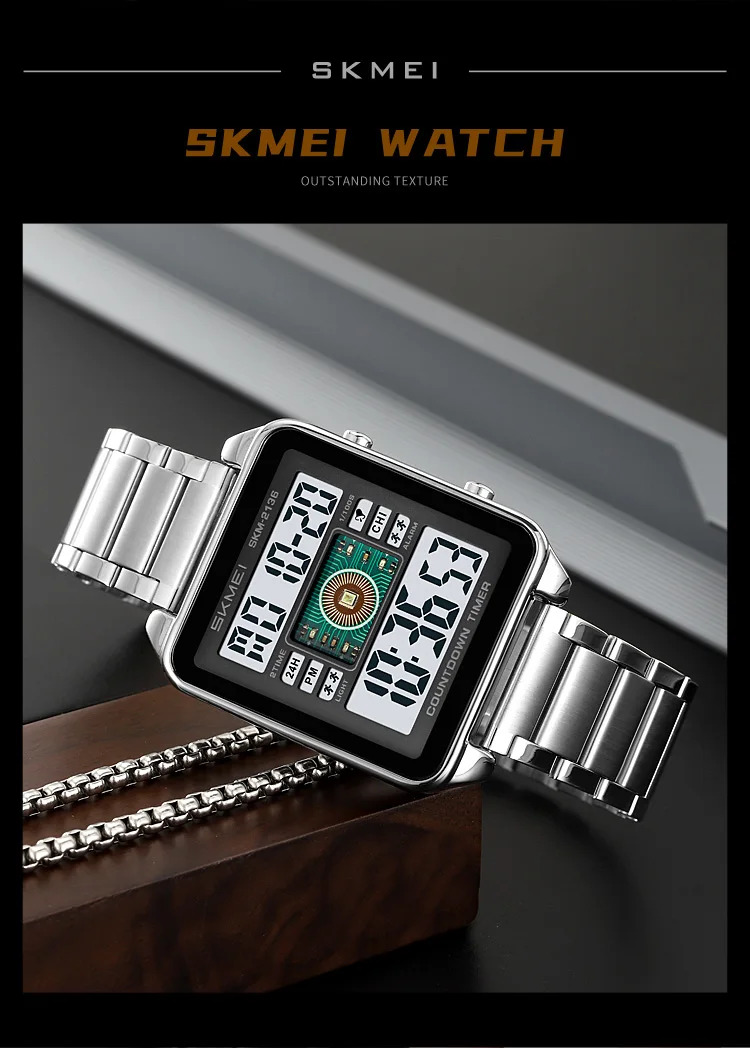 SKMEI Fashion Digital Wristwatches For Men Women Sports Waterproof Electronic Watches Business Alarm Military Watch Reloj Hombre