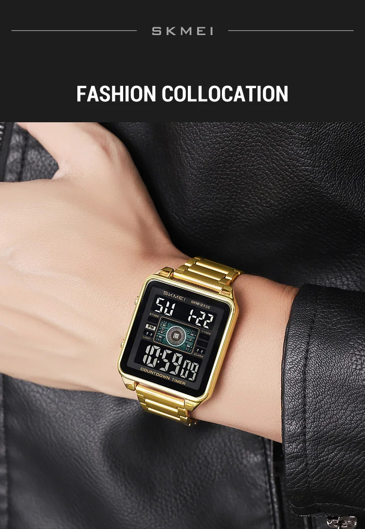 SKMEI Fashion Digital Wristwatches For Men Women Sports Waterproof Electronic Watches Business Alarm Military Watch Reloj Hombre