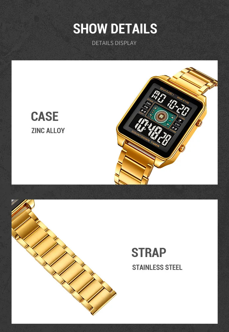SKMEI Fashion Digital Wristwatches For Men Women Sports Waterproof Electronic Watches Business Alarm Military Watch Reloj Hombre