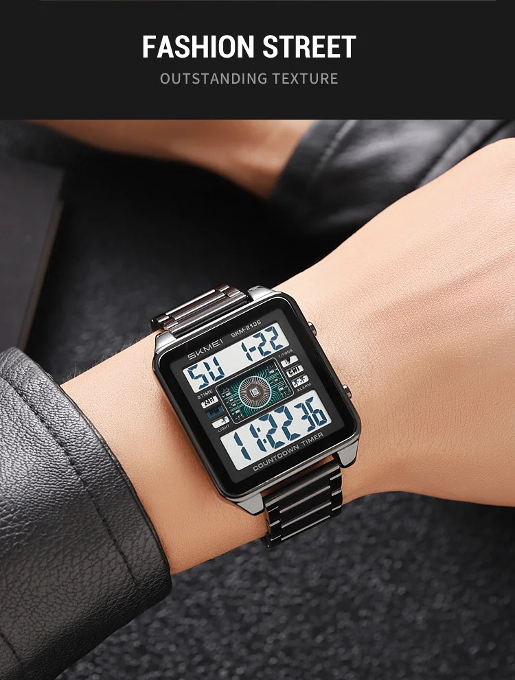 SKMEI Fashion Digital Wristwatches For Men Women Sports Waterproof Electronic Watches Business Alarm Military Watch Reloj Hombre