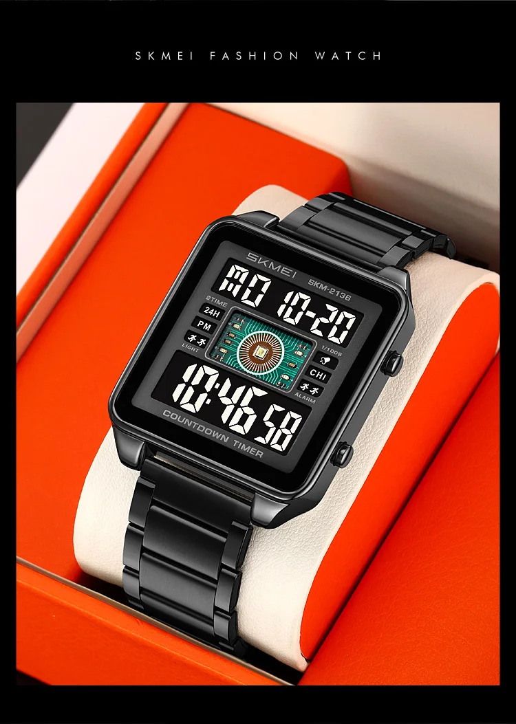 SKMEI Fashion Digital Wristwatches For Men Women Sports Waterproof Electronic Watches Business Alarm Military Watch Reloj Hombre