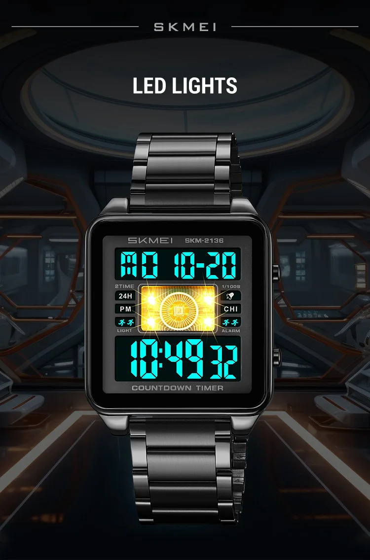 SKMEI Fashion Digital Wristwatches For Men Women Sports Waterproof Electronic Watches Business Alarm Military Watch Reloj Hombre