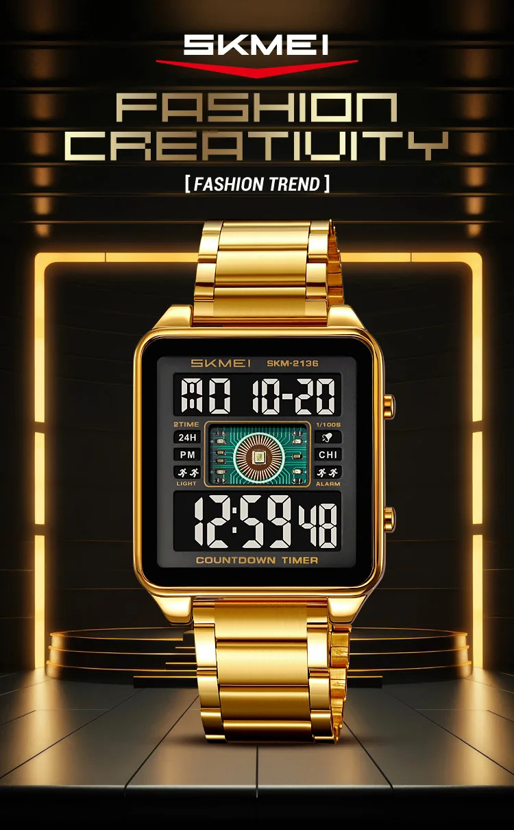SKMEI Fashion Digital Wristwatches For Men Women Sports Waterproof Electronic Watches Business Alarm Military Watch Reloj Hombre