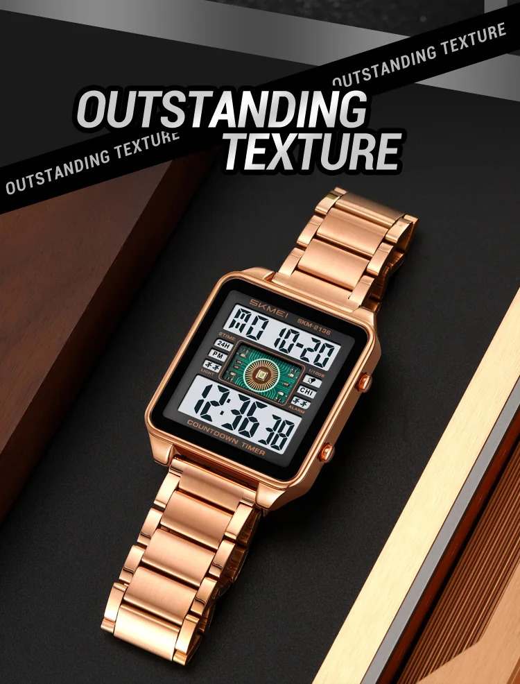 SKMEI Fashion Digital Wristwatches For Men Women Sports Waterproof Electronic Watches Business Alarm Military Watch Reloj Hombre