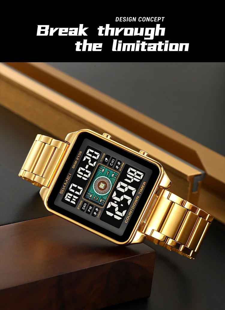 SKMEI Fashion Digital Wristwatches For Men Women Sports Waterproof Electronic Watches Business Alarm Military Watch Reloj Hombre