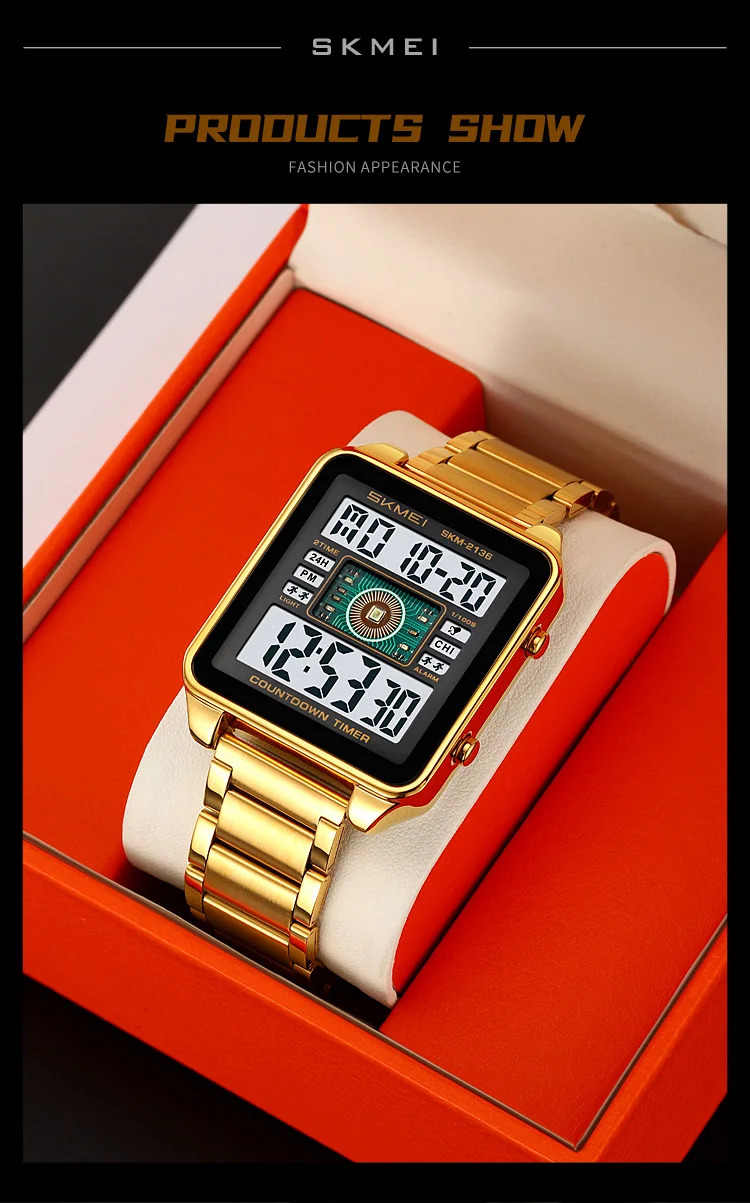 SKMEI Fashion Digital Wristwatches For Men Women Sports Waterproof Electronic Watches Business Alarm Military Watch Reloj Hombre