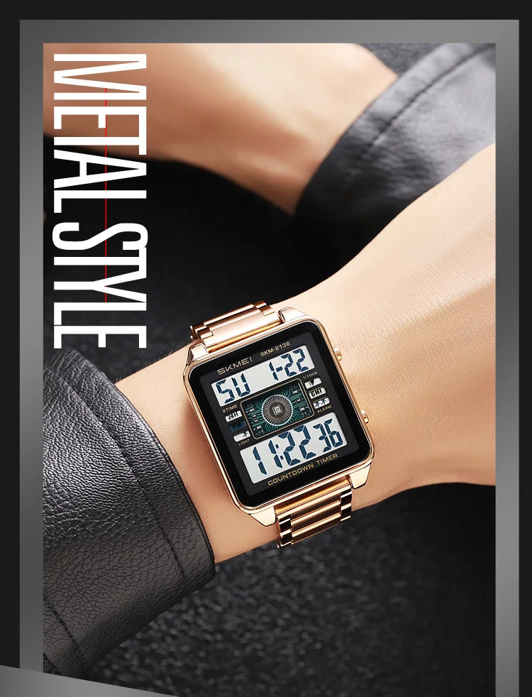 SKMEI Fashion Digital Wristwatches For Men Women Sports Waterproof Electronic Watches Business Alarm Military Watch Reloj Hombre