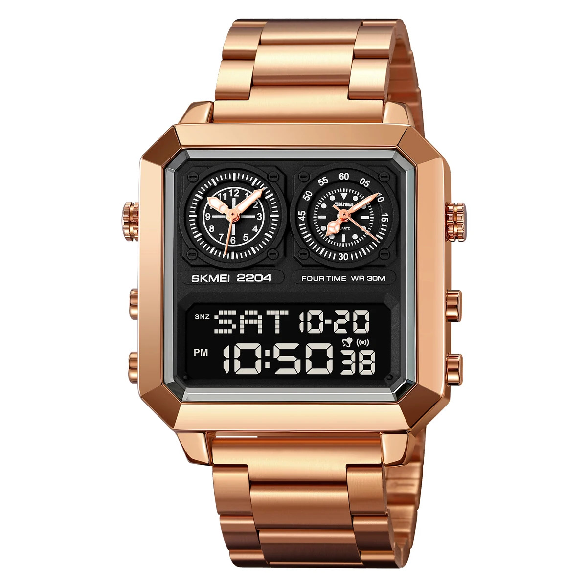 Rose gold Black