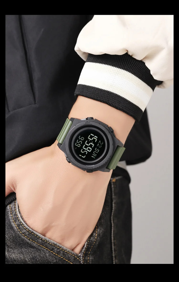 SKMEI Military Digital Sports Electronic Watches For Men Fashion Daylight Saving Time 5Bar Waterproof Wristwatches Reloj Hombre