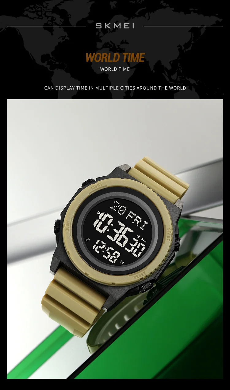 SKMEI Military Digital Sports Electronic Watches For Men Fashion Daylight Saving Time 5Bar Waterproof Wristwatches Reloj Hombre