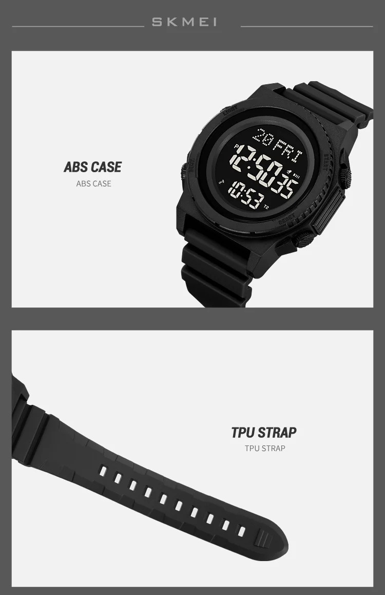 SKMEI Military Digital Sports Electronic Watches For Men Fashion Daylight Saving Time 5Bar Waterproof Wristwatches Reloj Hombre