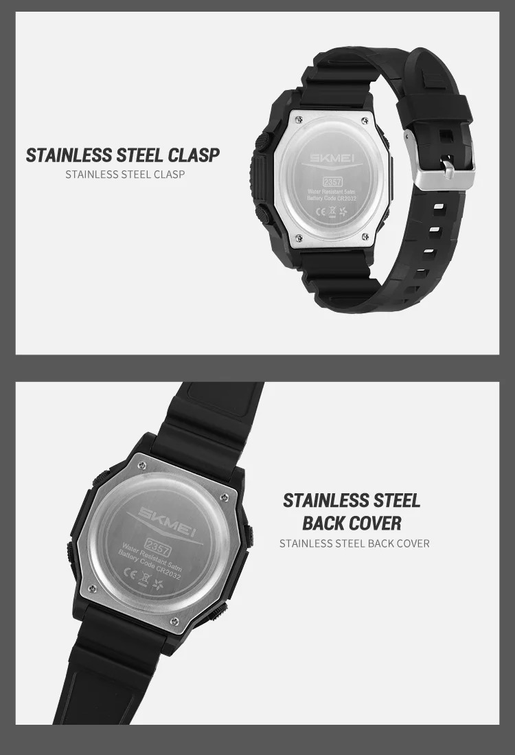 SKMEI Military Digital Sports Electronic Watches For Men Fashion Daylight Saving Time 5Bar Waterproof Wristwatches Reloj Hombre