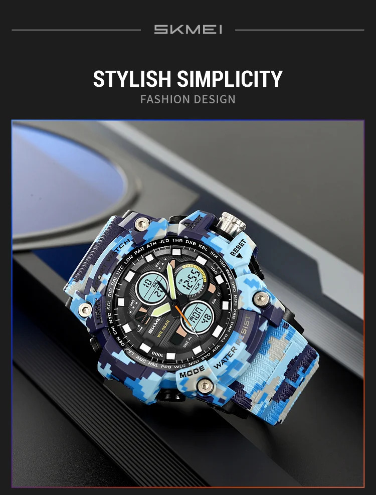 SKMEI Fashion Large Dial Digital Electronic Watch Outdoor Sports Watches For Men Waterproof Quartz Wristwatches Horloges Mannen