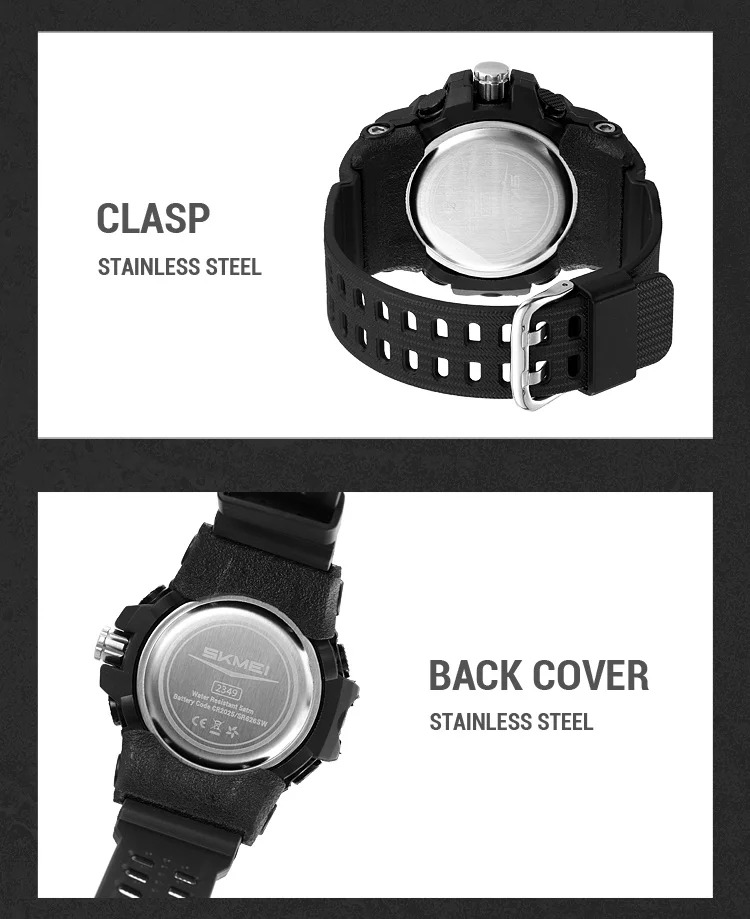 SKMEI Fashion Large Dial Digital Electronic Watch Outdoor Sports Watches For Men Waterproof Quartz Wristwatches Horloges Mannen