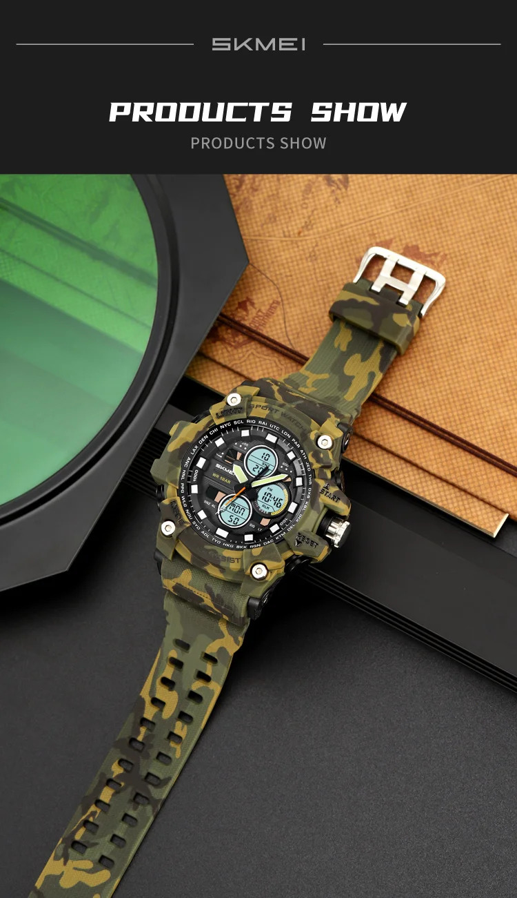 SKMEI Fashion Large Dial Digital Electronic Watch Outdoor Sports Watches For Men Waterproof Quartz Wristwatches Horloges Mannen