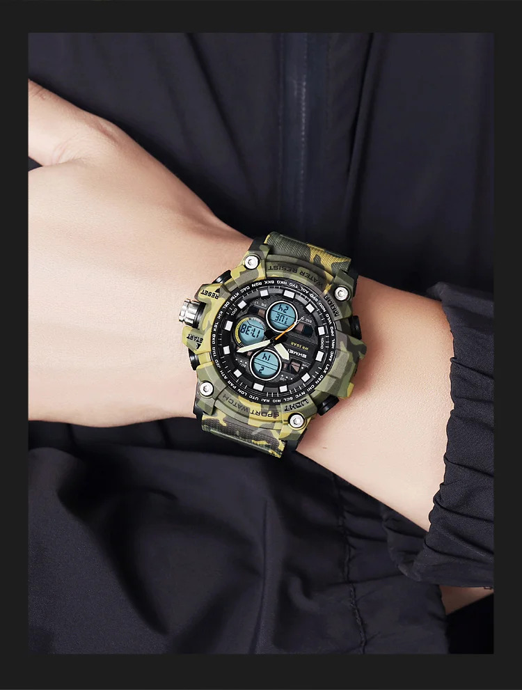SKMEI Fashion Large Dial Digital Electronic Watch Outdoor Sports Watches For Men Waterproof Quartz Wristwatches Horloges Mannen