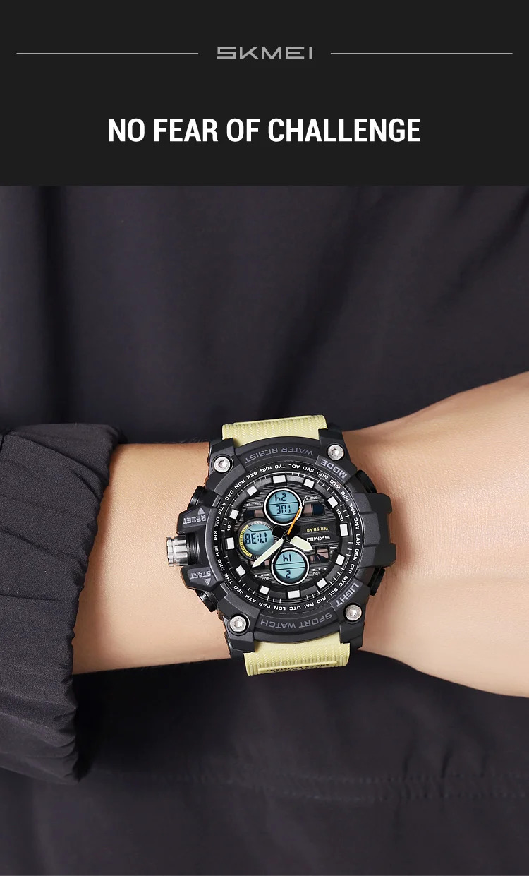 SKMEI Fashion Large Dial Digital Electronic Watch Outdoor Sports Watches For Men Waterproof Quartz Wristwatches Horloges Mannen