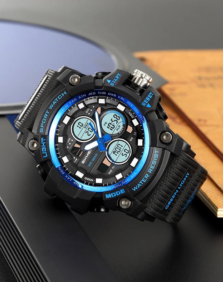 SKMEI Fashion Large Dial Digital Electronic Watch Outdoor Sports Watches For Men Waterproof Quartz Wristwatches Horloges Mannen