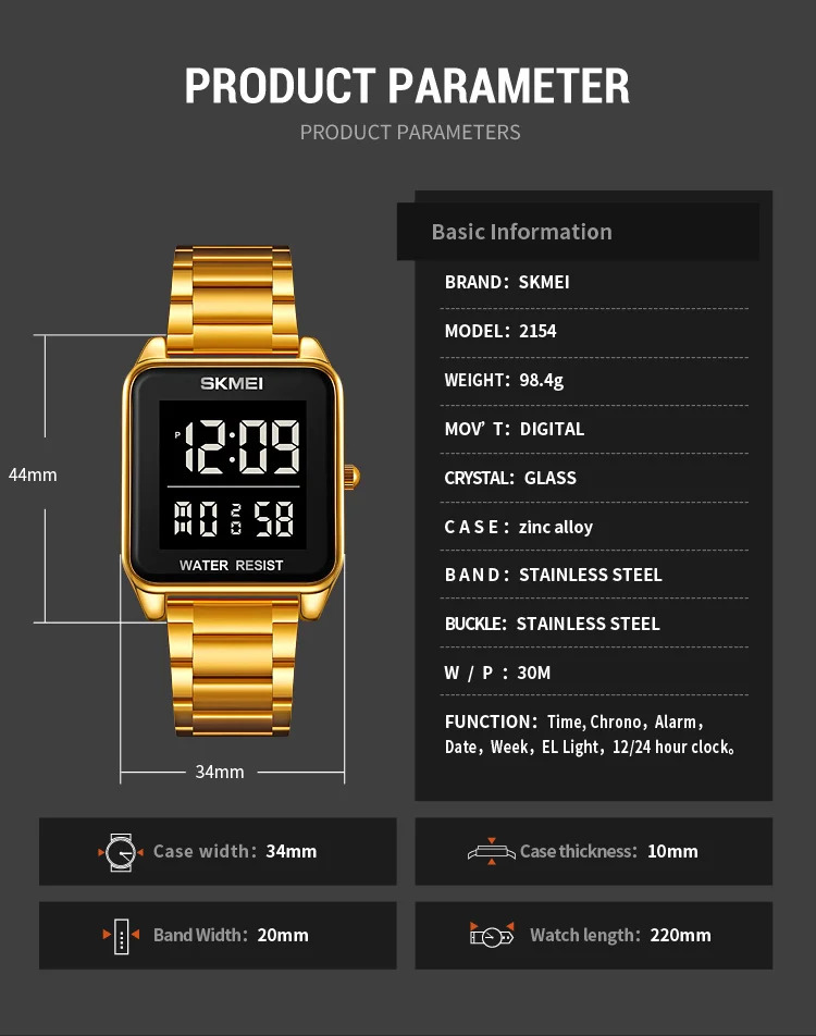 SKMEI Military Wristwatches For Men Women Waterproof Clock Watch Outdoor Digital Sports Student Electronic Watches Reloj Hombre