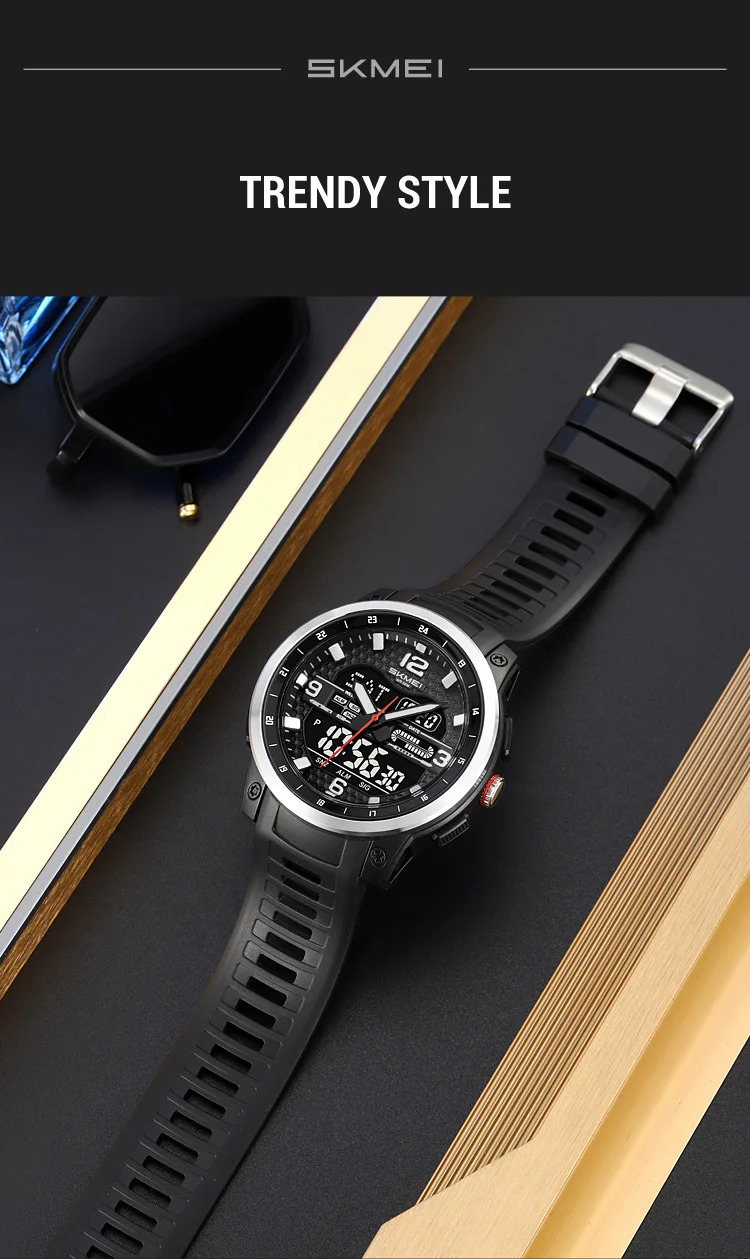 SKMEI 3Time Double Display Digital Electronic Watch Fashion Sports Quartz Watch For Men Women Waterproof Wristwatch Reloj Hombre