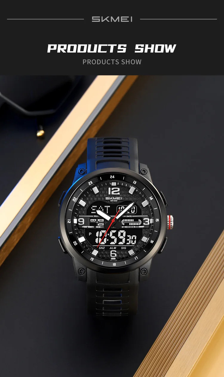 SKMEI 3Time Double Display Digital Electronic Watch Fashion Sports Quartz Watch For Men Women Waterproof Wristwatch Reloj Hombre