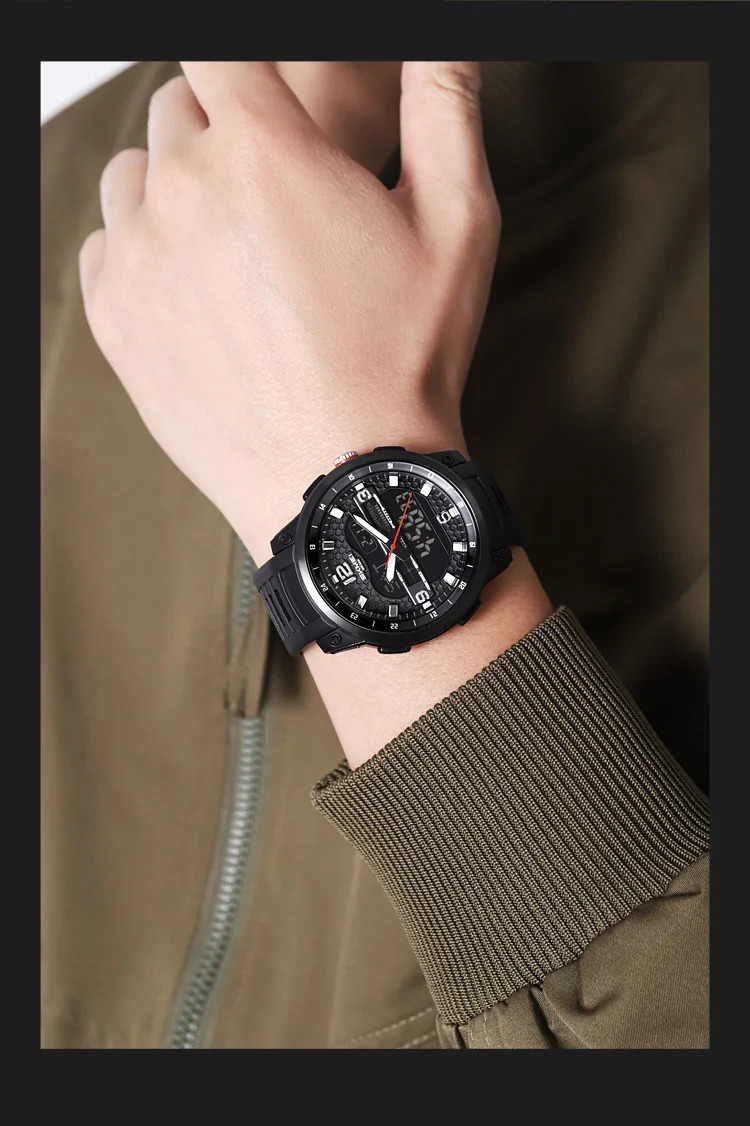 SKMEI 3Time Double Display Digital Electronic Watch Fashion Sports Quartz Watch For Men Women Waterproof Wristwatch Reloj Hombre