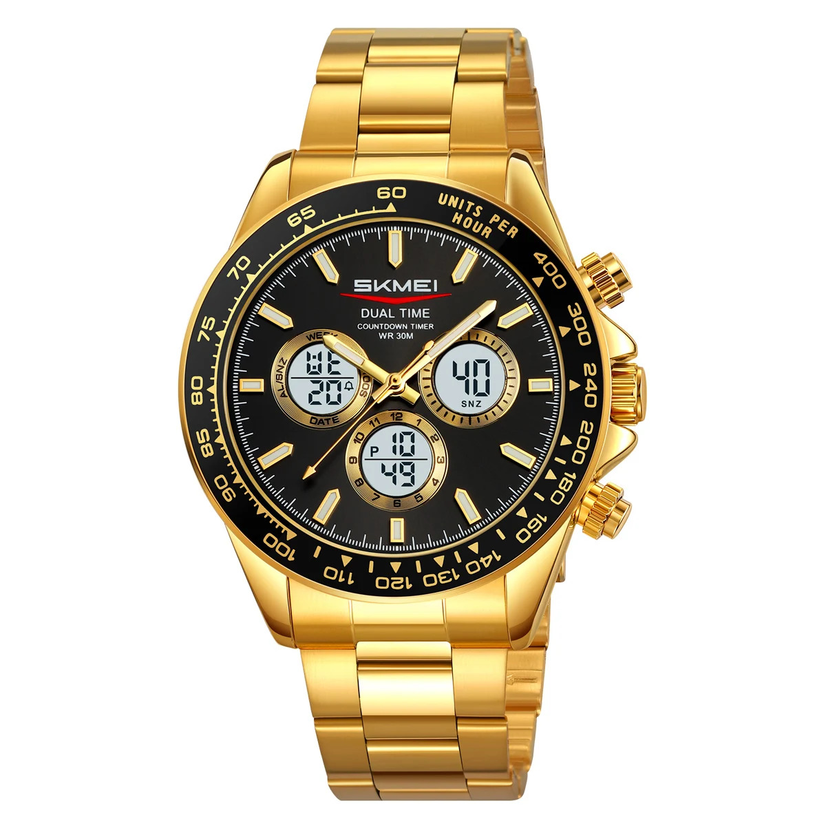 gold black-steel