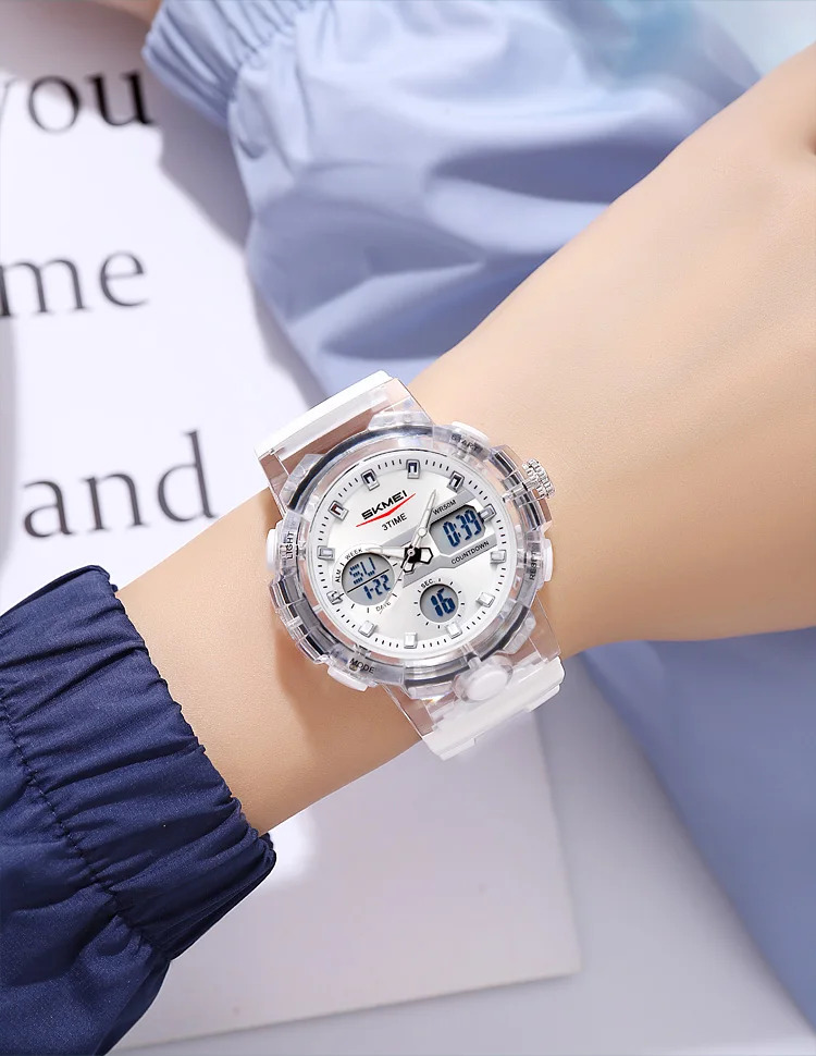 SKMEI 3Time LED Light Fashion Digital Electronics Watch Sports Quartz Watches For Men Waterproof Alarm Wristwatches Reloj Hombre
