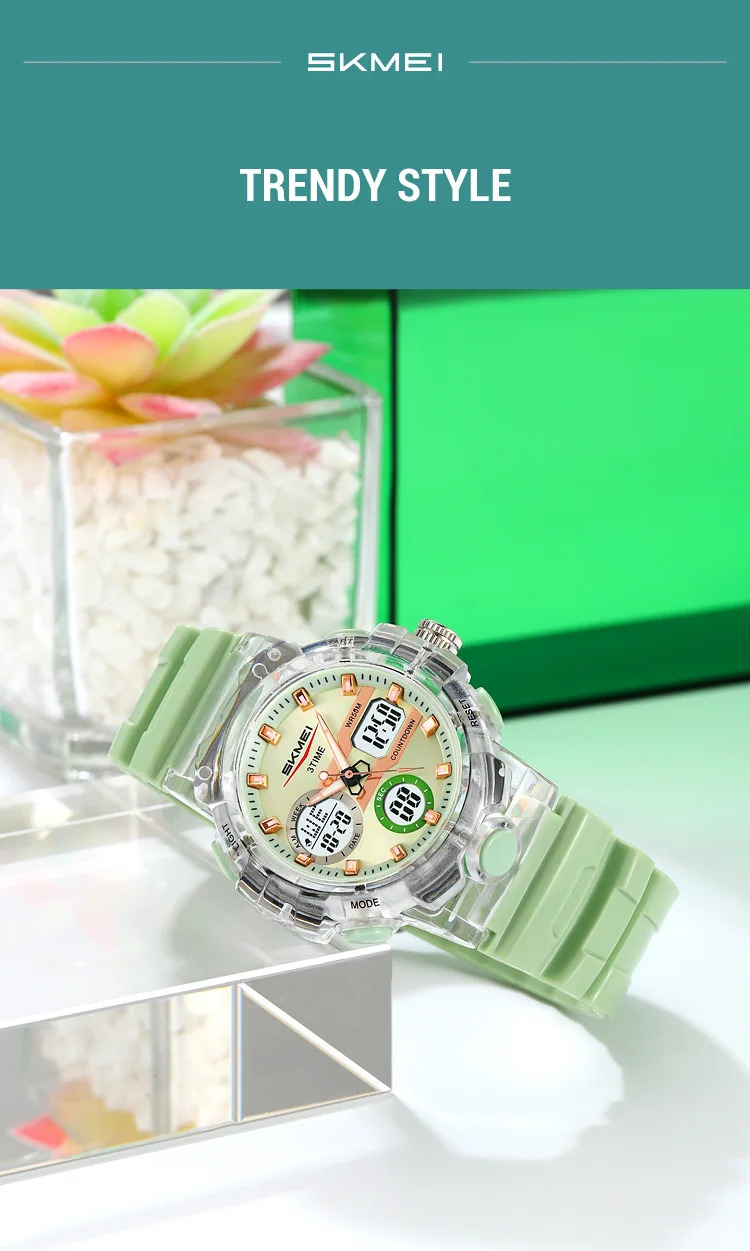 SKMEI 3Time LED Light Fashion Digital Electronics Watch Sports Quartz Watches For Men Waterproof Alarm Wristwatches Reloj Hombre
