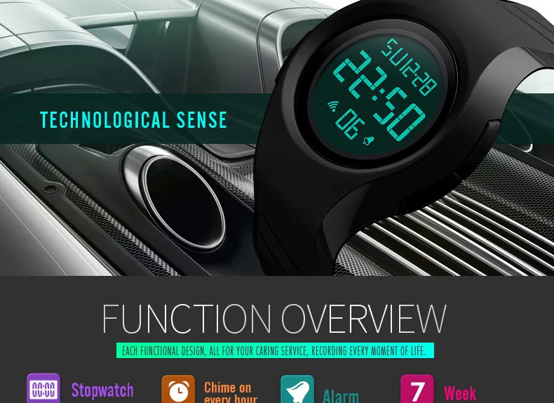 SKMEI Luminous Sports Electronics Wristwatch For Men Women Fashion Simple 5Bar Waterproof Watches Male LED Display Digital Watch
