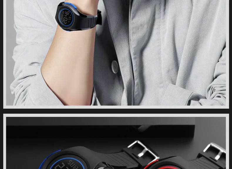 SKMEI Luminous Sports Electronics Wristwatch For Men Women Fashion Simple 5Bar Waterproof Watches Male LED Display Digital Watch