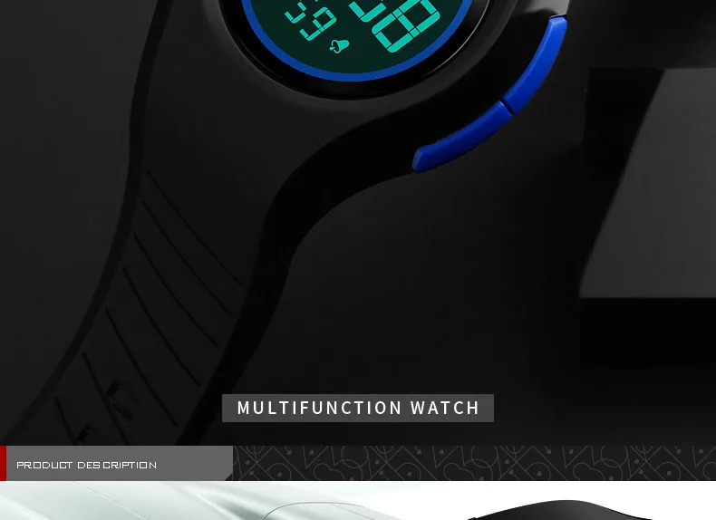 SKMEI Luminous Sports Electronics Wristwatch For Men Women Fashion Simple 5Bar Waterproof Watches Male LED Display Digital Watch