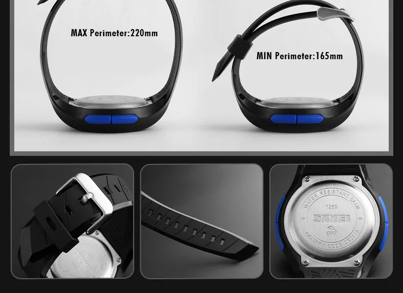 SKMEI Luminous Sports Electronics Wristwatch For Men Women Fashion Simple 5Bar Waterproof Watches Male LED Display Digital Watch