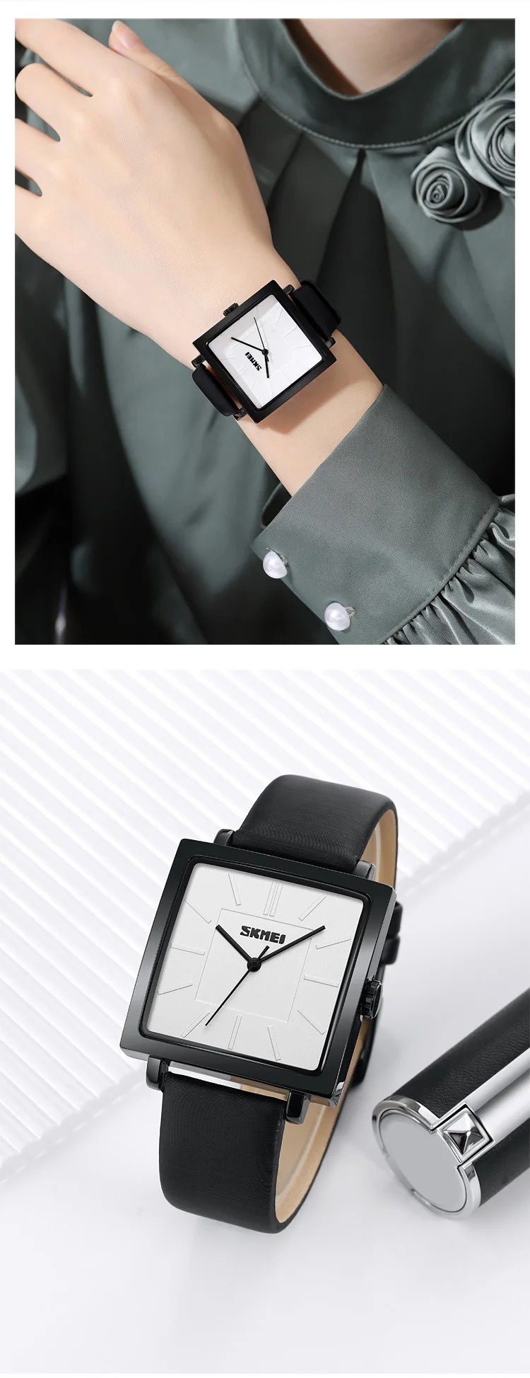 SKMEI Luxury 3Bar Waterproof Watches Fashion Movement Quartz Watch For Women Business Lady Elegant Wristwatches Relogio Feminino