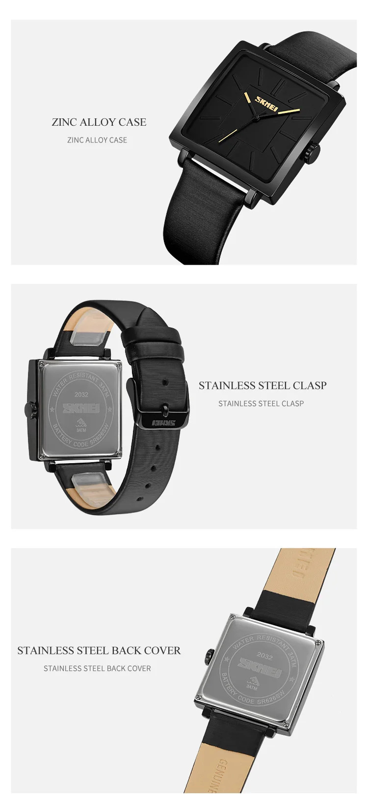 SKMEI Luxury 3Bar Waterproof Watches Fashion Movement Quartz Watch For Women Business Lady Elegant Wristwatches Relogio Feminino