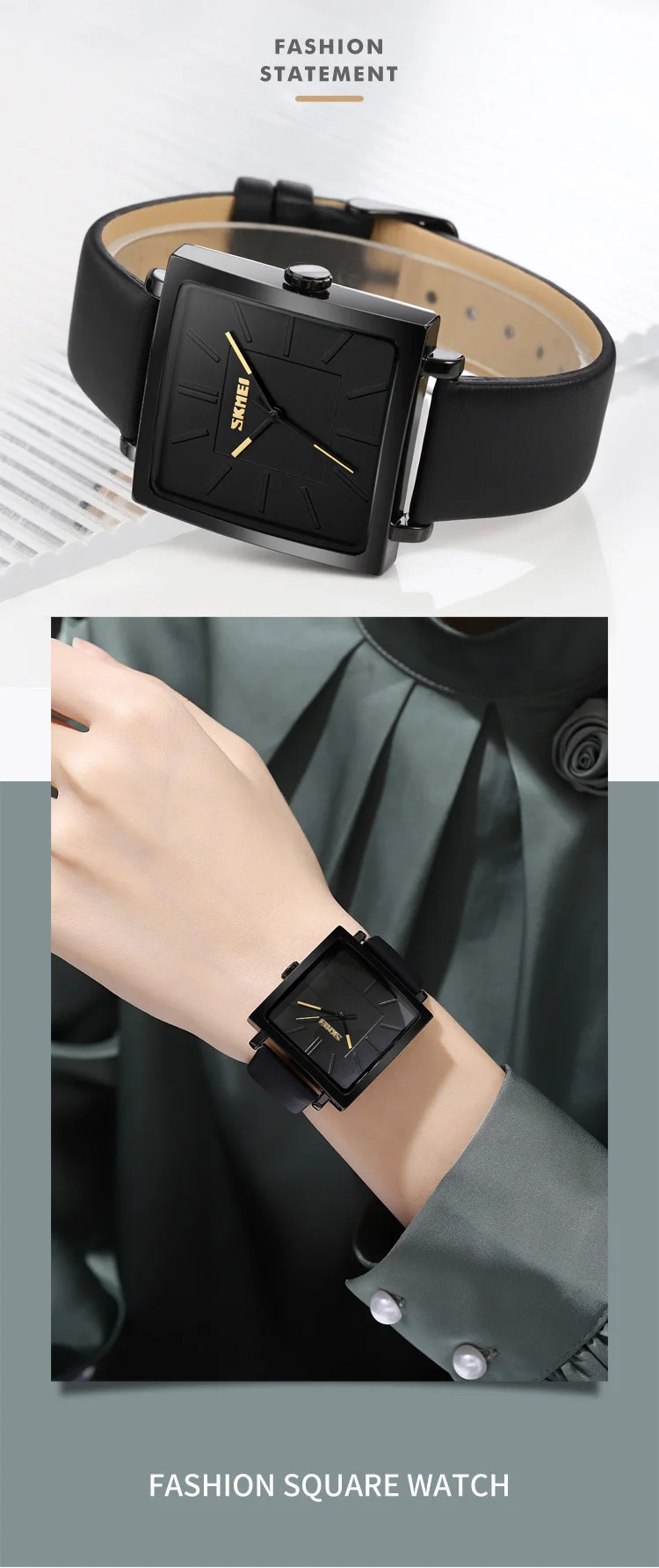SKMEI Luxury 3Bar Waterproof Watches Fashion Movement Quartz Watch For Women Business Lady Elegant Wristwatches Relogio Feminino