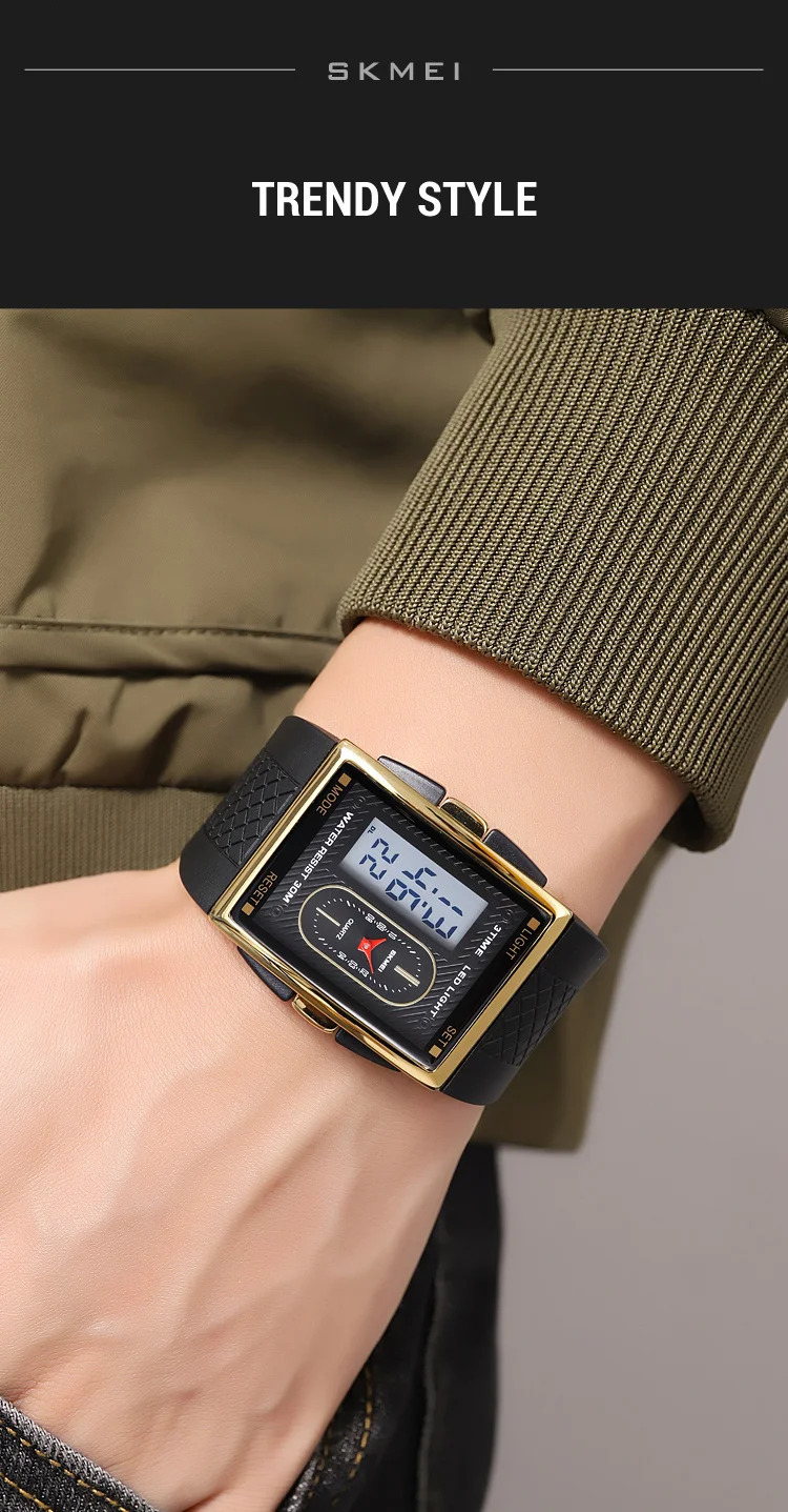 SKMEI Fashion Digital Electronics Watches For Men Women 3Time Business Quartz Watch Waterproof Alarm Wristwatch Horloges Mannen