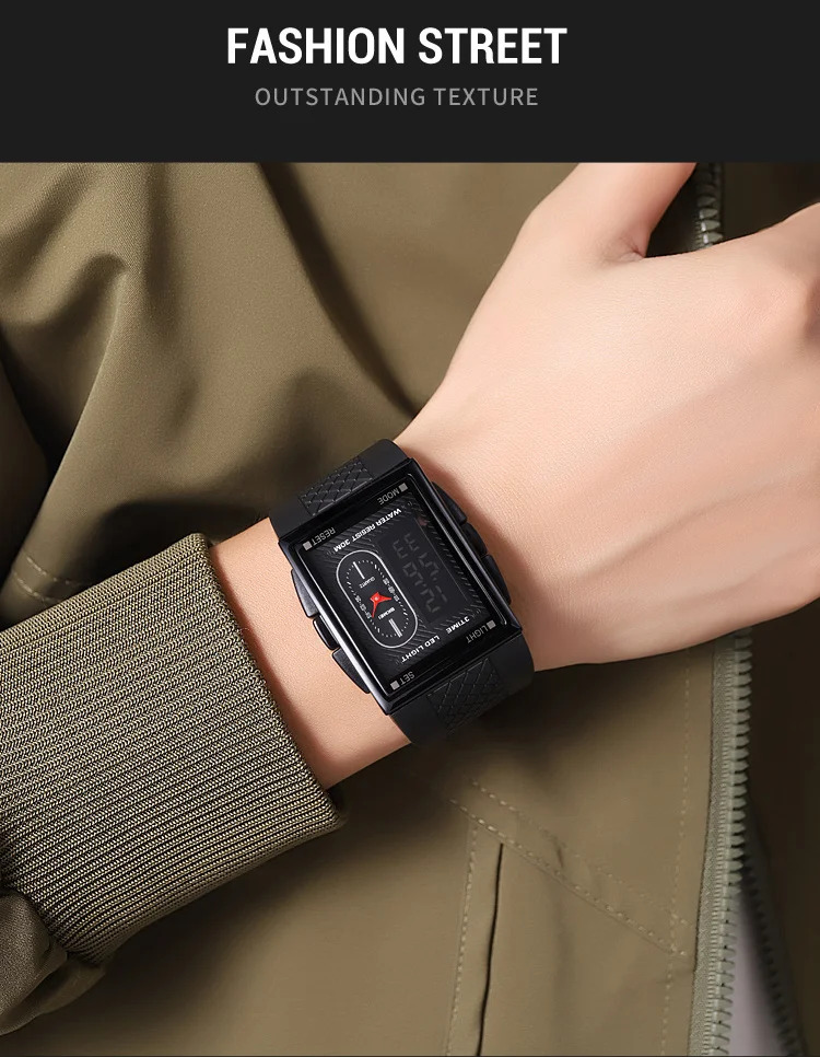 SKMEI Fashion Digital Electronics Watches For Men Women 3Time Business Quartz Watch Waterproof Alarm Wristwatch Horloges Mannen
