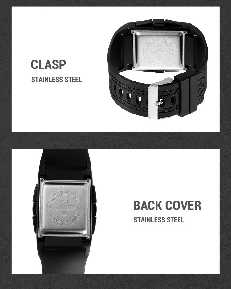 SKMEI Fashion Digital Electronics Watches For Men Women 3Time Business Quartz Watch Waterproof Alarm Wristwatch Horloges Mannen