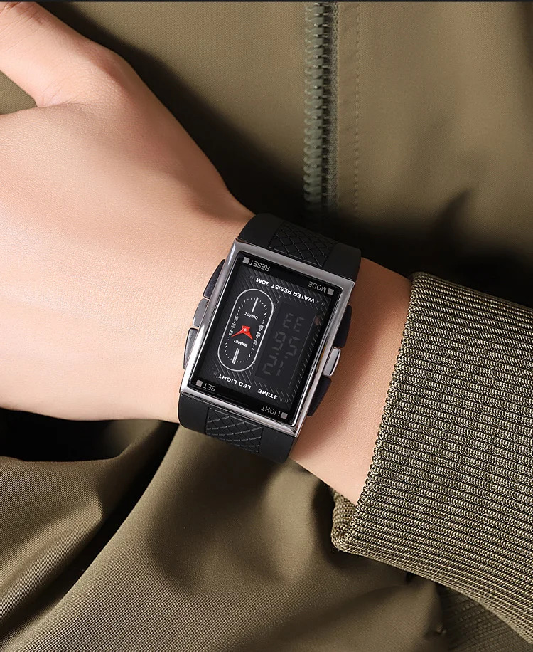 SKMEI Fashion Digital Electronics Watches For Men Women 3Time Business Quartz Watch Waterproof Alarm Wristwatch Horloges Mannen